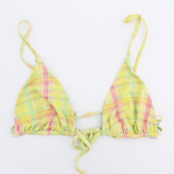 Dippin' Daisy's Other - Dippin Daisys Cove Plaid Triangle Bikini Top